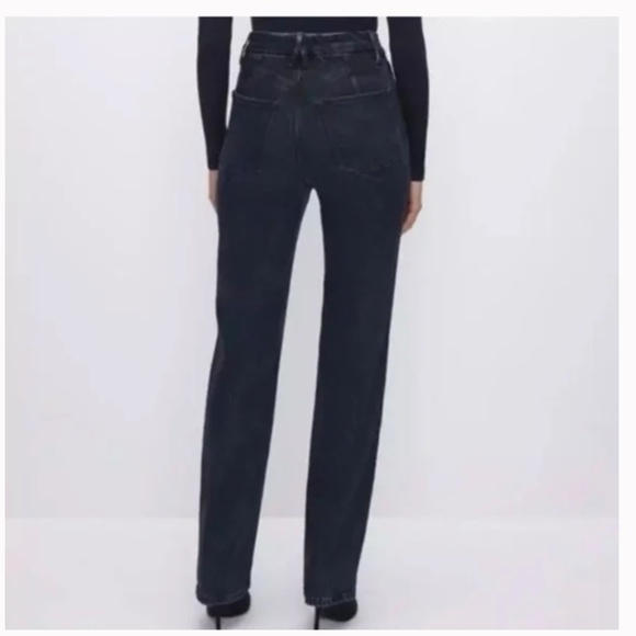 Good American Good Icon Indigo 544 Straight Leg Jeans Size 27 - Picture 2 of 15